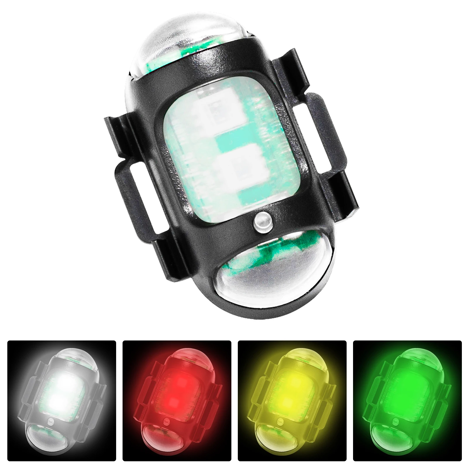 SETTO LED Anti-Collision ไฟเตือนไฟสัญญาณ Mini Light Light Drone พร้อม Strobe Light 4สี RGB เลี้ยวสัญญาณรถจักรยานยนต์
