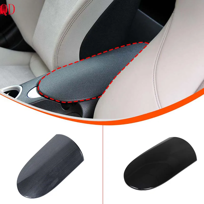 

1Pcs ABS Carbon Fiber For Nissan 370Z 2009-2020 Car central control armrest box protective cover decorative sticker accessories