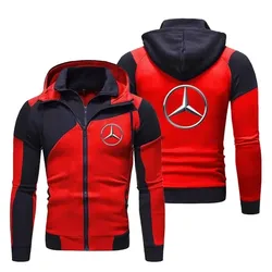 The Latest Double Zipper Jacket, Outdoor Slim Fit and Fashionable Sports Zipper Jacket, Motorcycle Racing Jacket, Outer Garment