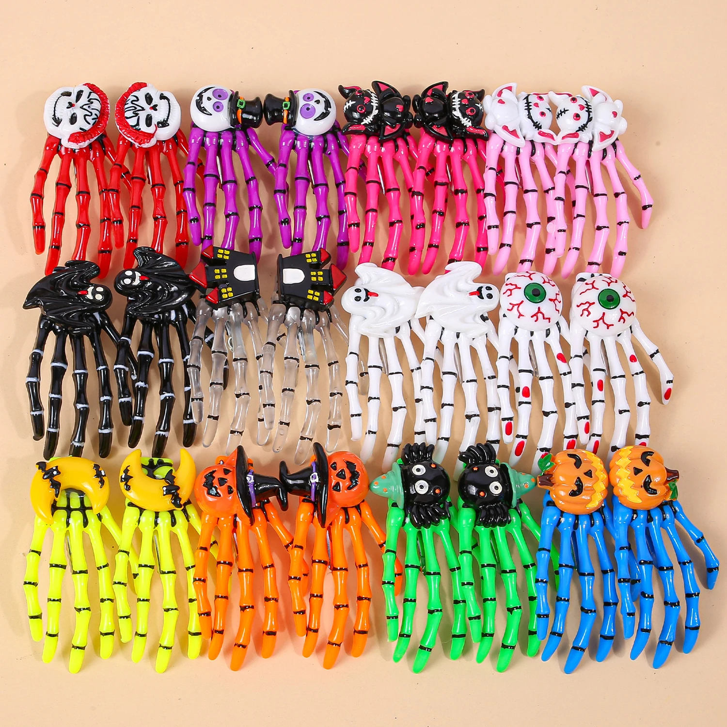 

8/24 шт. Ghostface тыква призрак череп коготь шпилька для девочек милые заколки для детей женщин Хэллоуин вечерние аксессуары для волос