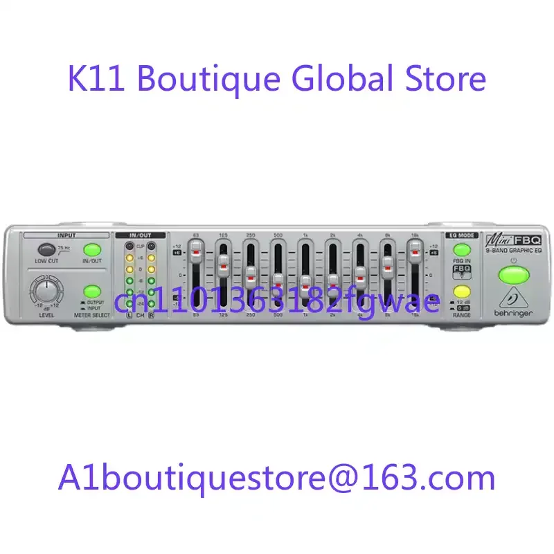 FBQ800 Compact 9-Band Graphical EQ EQ, Feedback Suppressor, Anti-Howl Processor