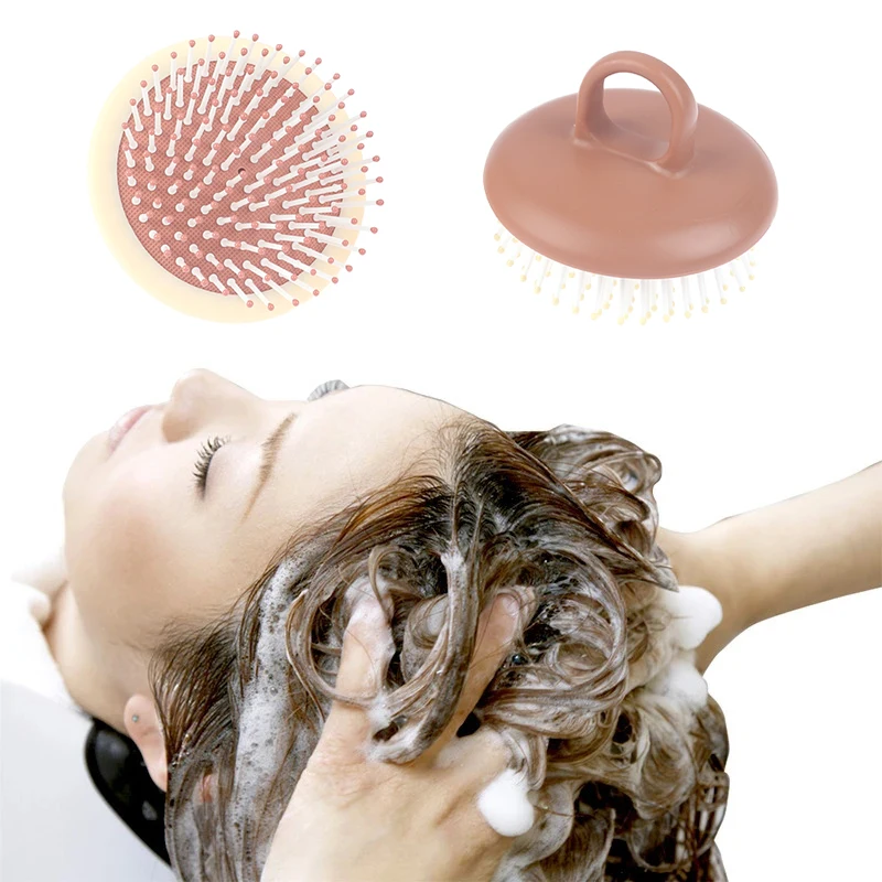 Cepillo de masaje de cuero cabelludo húmedo y seco para adultos y bebés, peines de silicona suaves para baño doméstico, cuidado del cabello, herramientas de peinado, accesorios