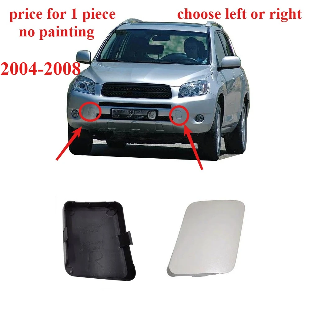 

1 Piece No Painting Front Trailer Cover for Toyota RAV4 2004-2009 Hook Cover Plastic Plug Cover for RAV-4 2006 Accessories