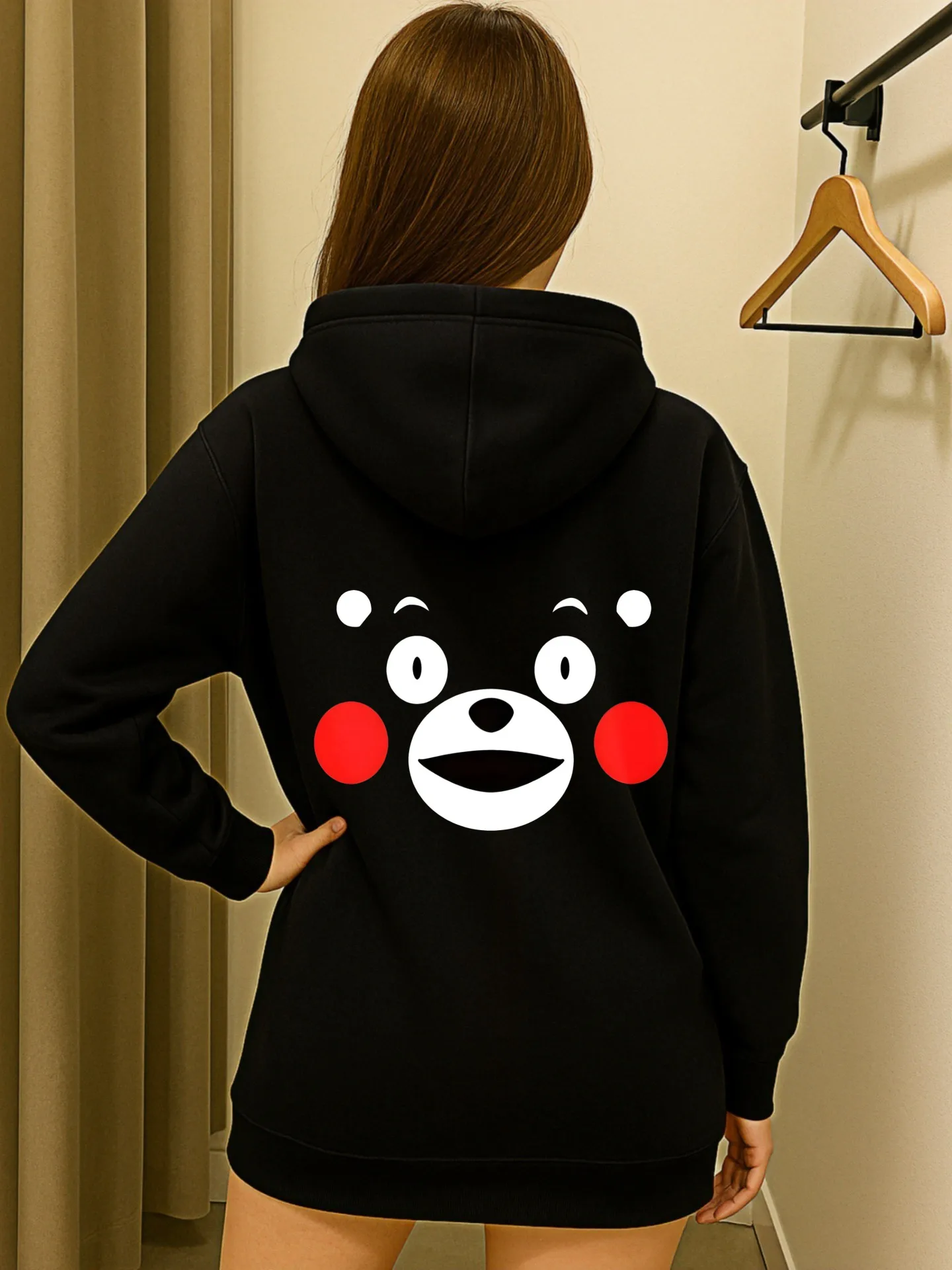 グラフィックパーカー、漫画プリント、ストリートウェアスタイル、柔らかい生地、カジュアルな日常着、若い男性向け