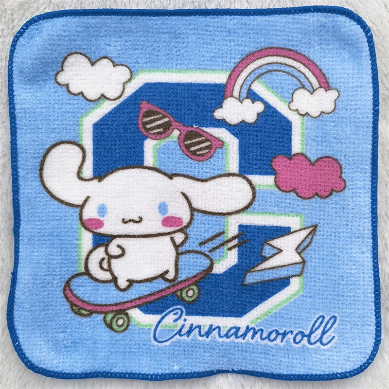 Sanrio Anime Cartoon Square Towel Hello Kitty Hand Towel Girl boy Kitchen Bathroom Household Handkerchief Small Hand Towel