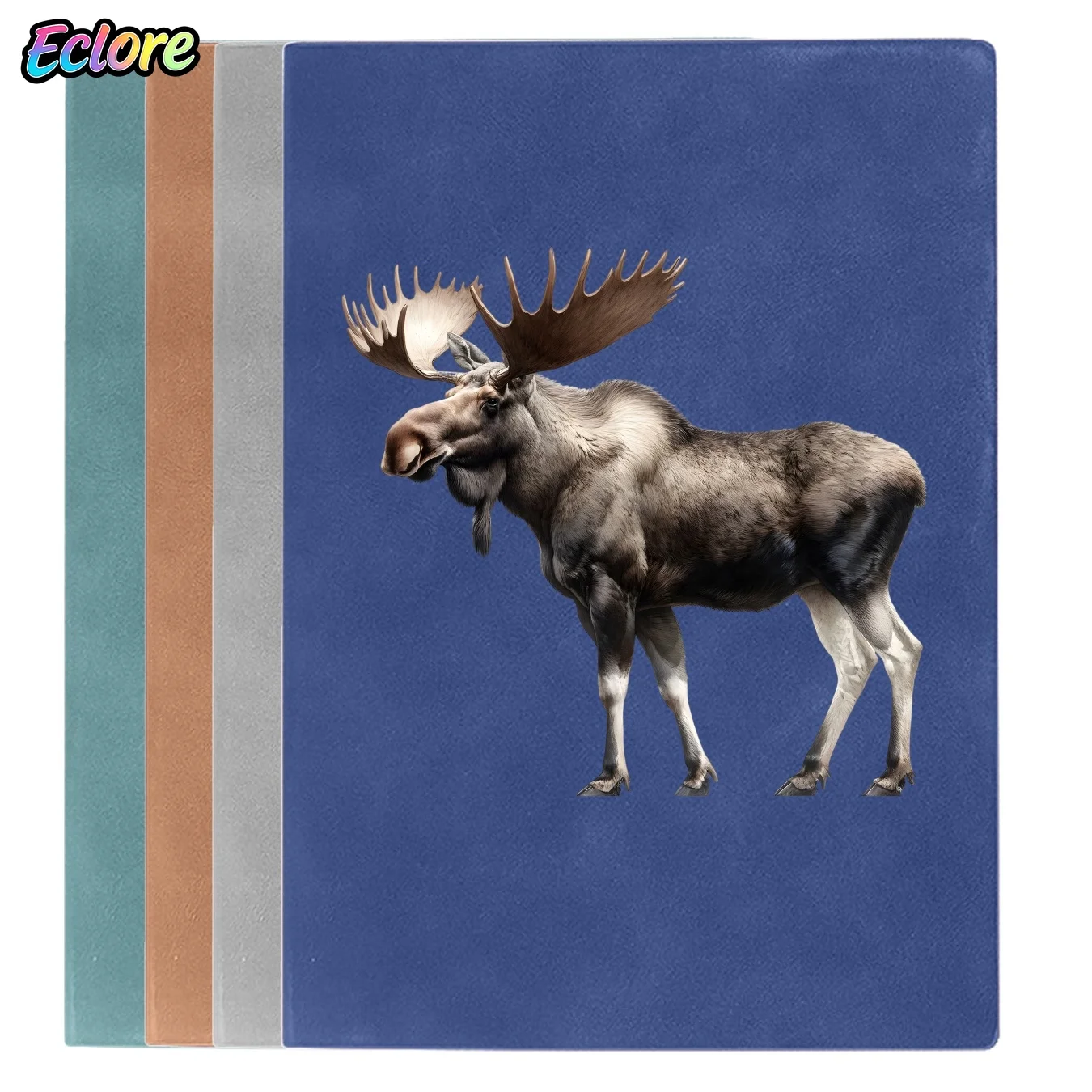 Soft Leather Journal with Realistic Moose Design, Perfect for Diary, Work, Students, Birthday Gift, Meeting, Office, Study