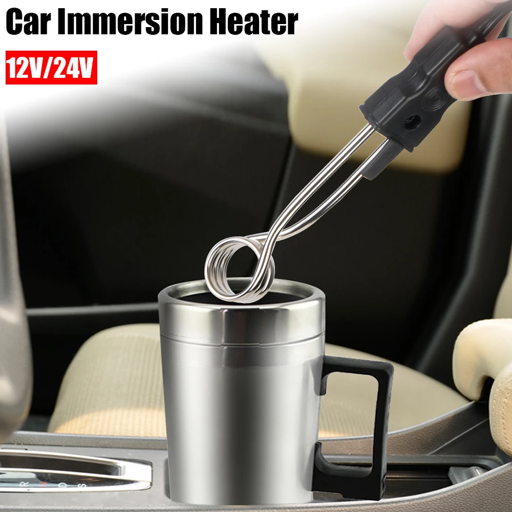 Cigar Lighter Plug High Quality Car Immersion Heater 12V 24V Portable For Tea Coffee Water Electric Heater Safe Warmer