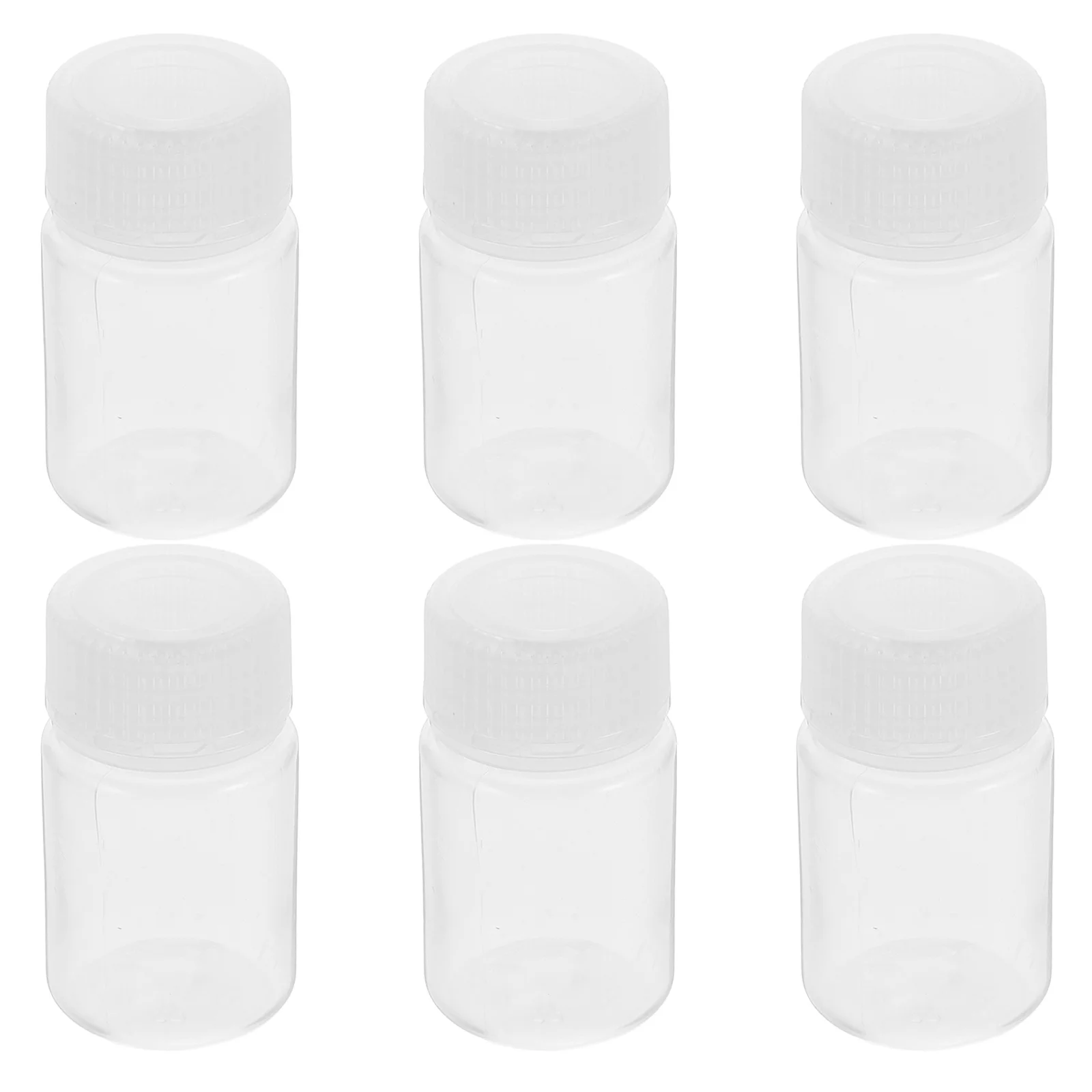 

6Pcs 30ml Sample Bottles Wide Mouth Design Sealed PP Material Light Avoidance Lab Use Sample Bottles Bottle for Reagent