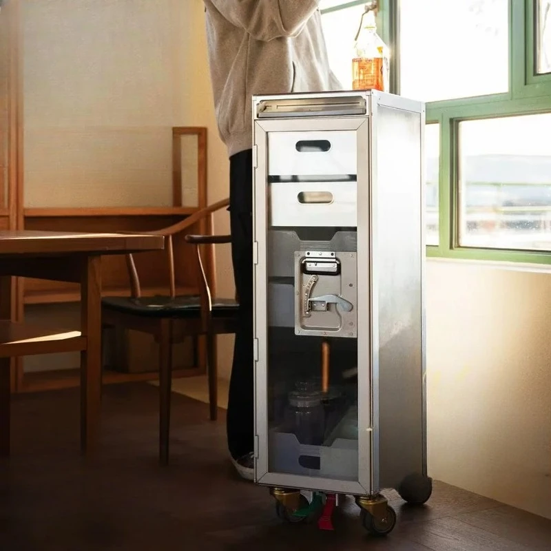 Airplane dining car cabinet Household finishing and storage Hotel shopping mall catering mobile decoration cabinet