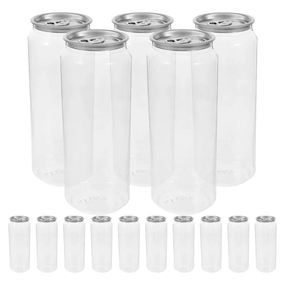 

15Pcs Refillable Aluminum Soda Cans Portable 500Ml Empty Drink Containers Leakproof for Juice Milk Tea Coffee Outdoor Party