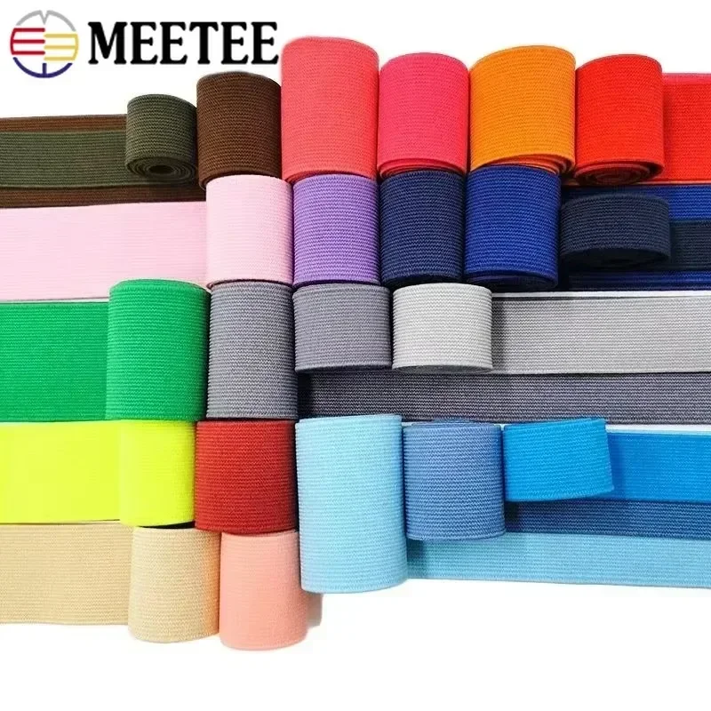 5/8M 20/25/30/40/50mm Elastic Band For Waistband Pants Waistband Stretch Webbing Rubber Cord Tape DIY Clothes Sewing Accessories