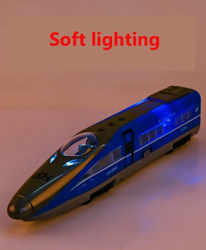 Tren inercial, coche, sonido y luz, tren de simulación musical, modelo de juguete, tren de metro de carril de alta velocidad, juguetes educativos para niños, regalos