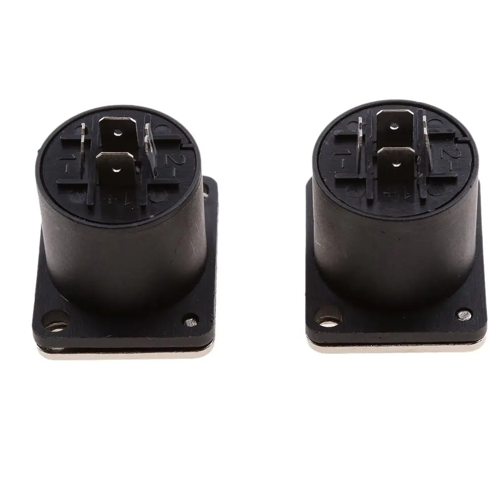Pro Speaker 4 Pin Female Jack Mini Xlr Style Four-core Female Base for Amplifier and Speaker Projects