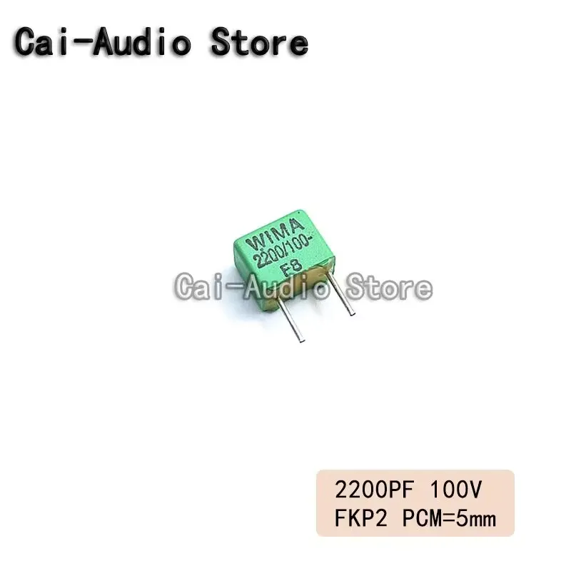 5 шт./10 шт./20 шт./партия Новинка WIMA FKP2 100 в 2200PF 100 в 222 0,0022 мкФ 5% НФ пленочный конденсатор в ПФ в шаг 5 мм