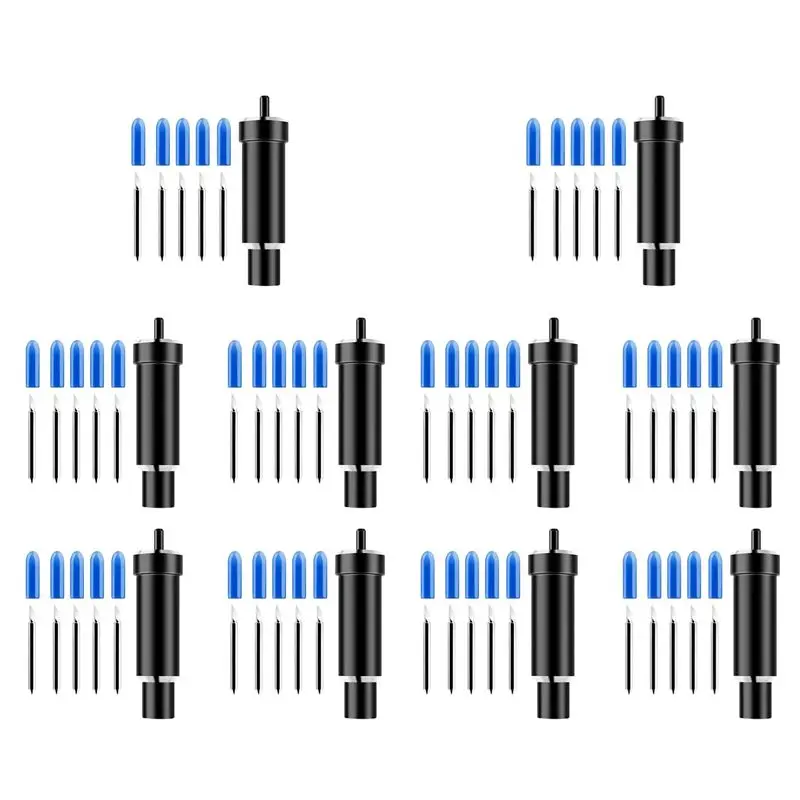 

10X Replacement Deep Cut Blade+Housing Deep-Point Deepcut Blade For Maker Explore,Air And Air 2 Cutting Plotter-AT36