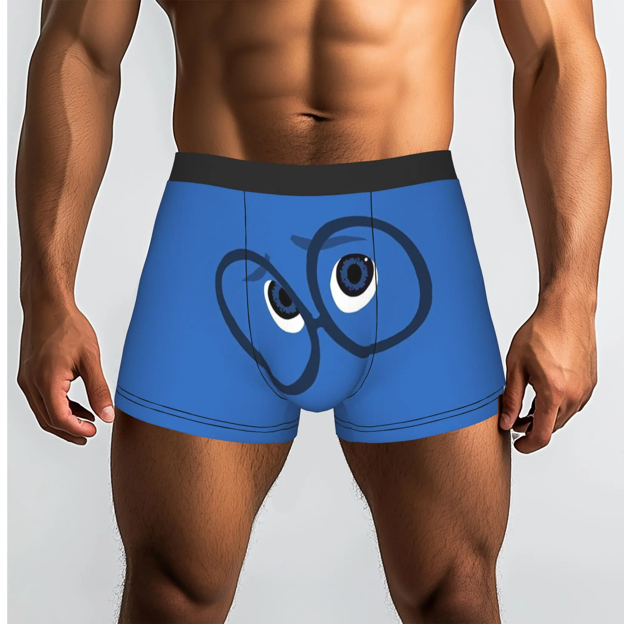 Customized Funny I-Insides Cartoon Out   Boxers Shorts Panties Male Underpants Breathable  Briefs Underwear
