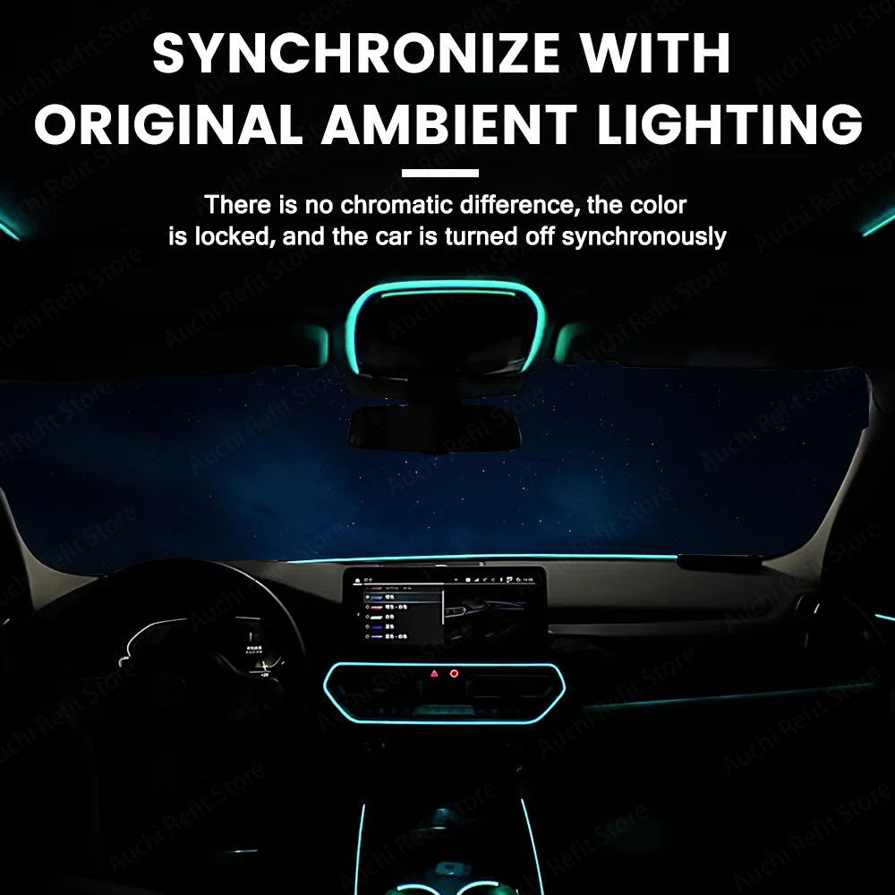 Auchkj 11 ألوان القراءة ضوء الضوء المحيط لسيارات BMW 2 3 4 5 6GT 7 8 سلسلة G20 G30 G05 G06 G07 G01 G60 G70 الإضاءة الداخلية