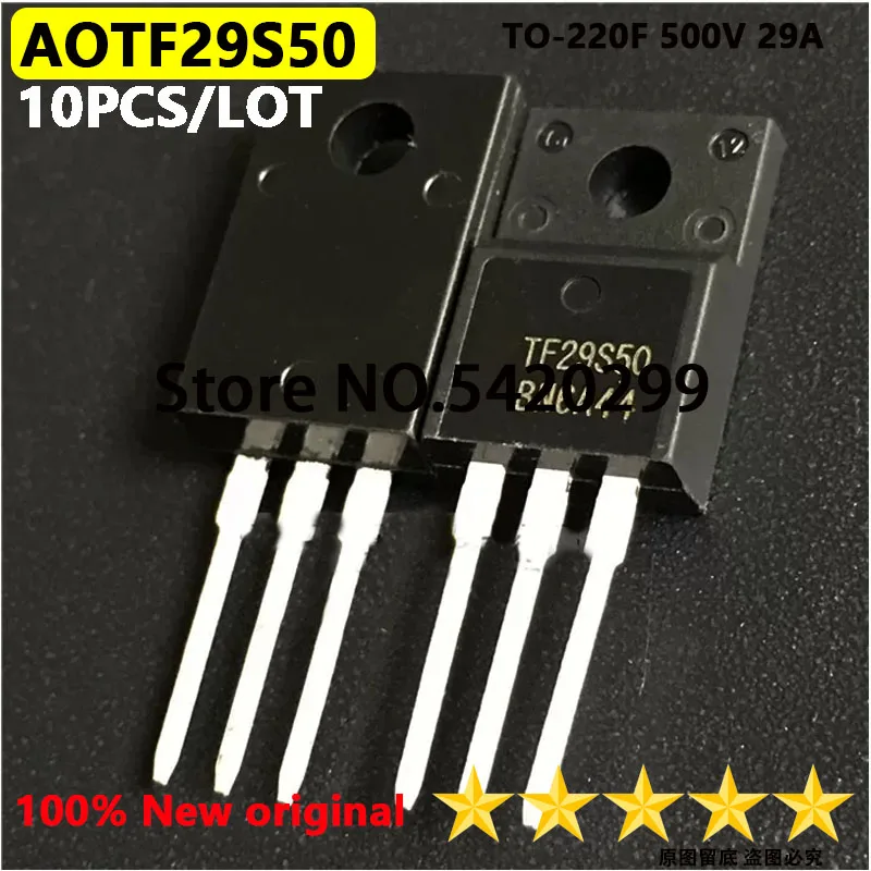 

TF29S50 AOTF29S50 TO220F N-CH 500В 29А Новый оригинал