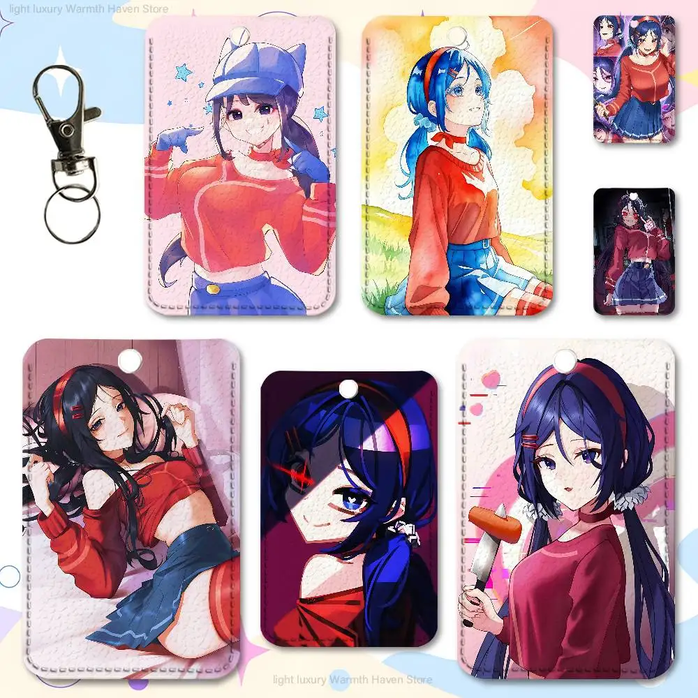 

Game M-MiSide Cute Mita Cute Cartoon Card Keychain Anime Fashion Pendant Bag ID Door Card Case Bus Card
