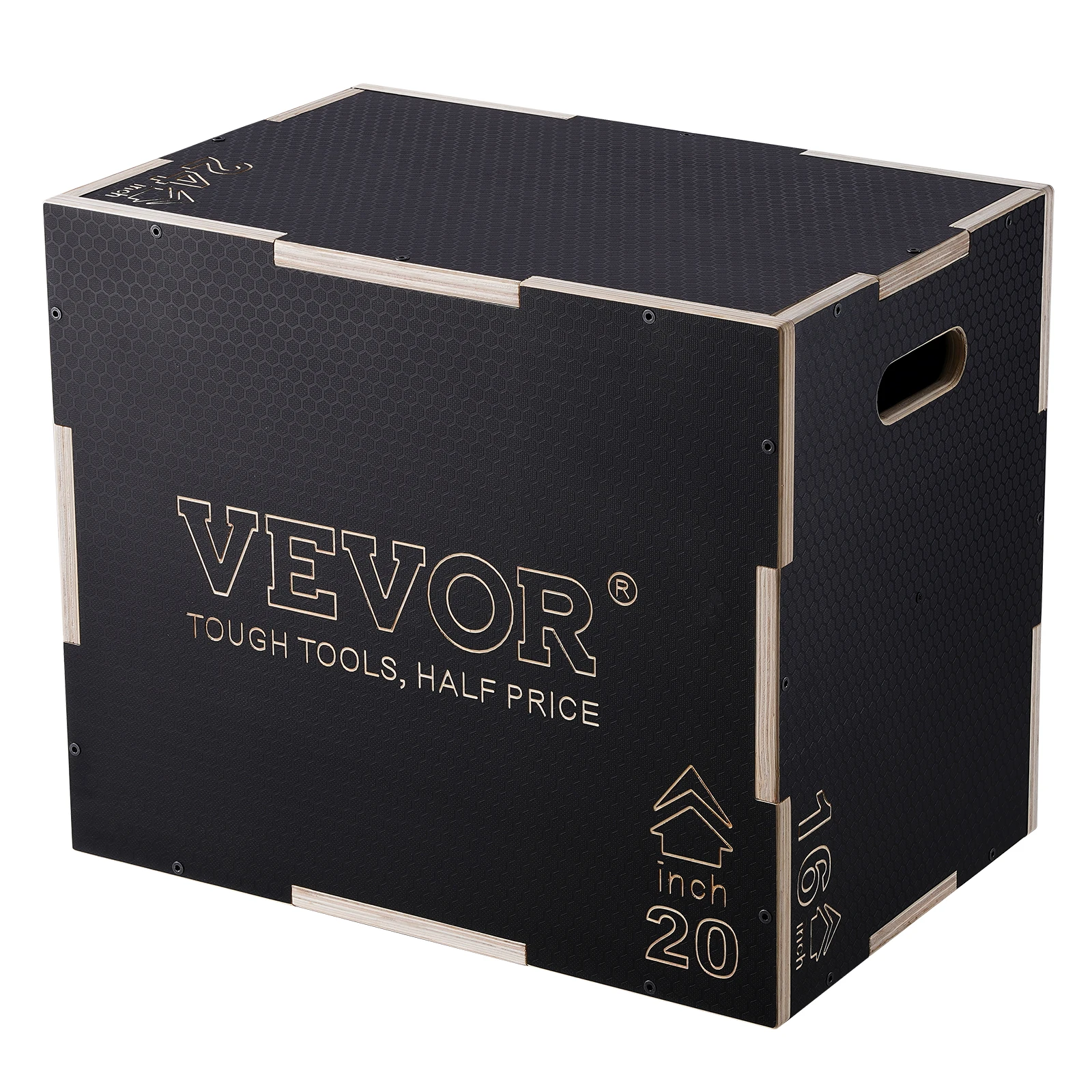 

VEVOR 3 In 1 Plyometric Jump Box Wooden Plyo Box Platform & Jumping Agility Box Anti-Slip Fitness Exercise Step Up