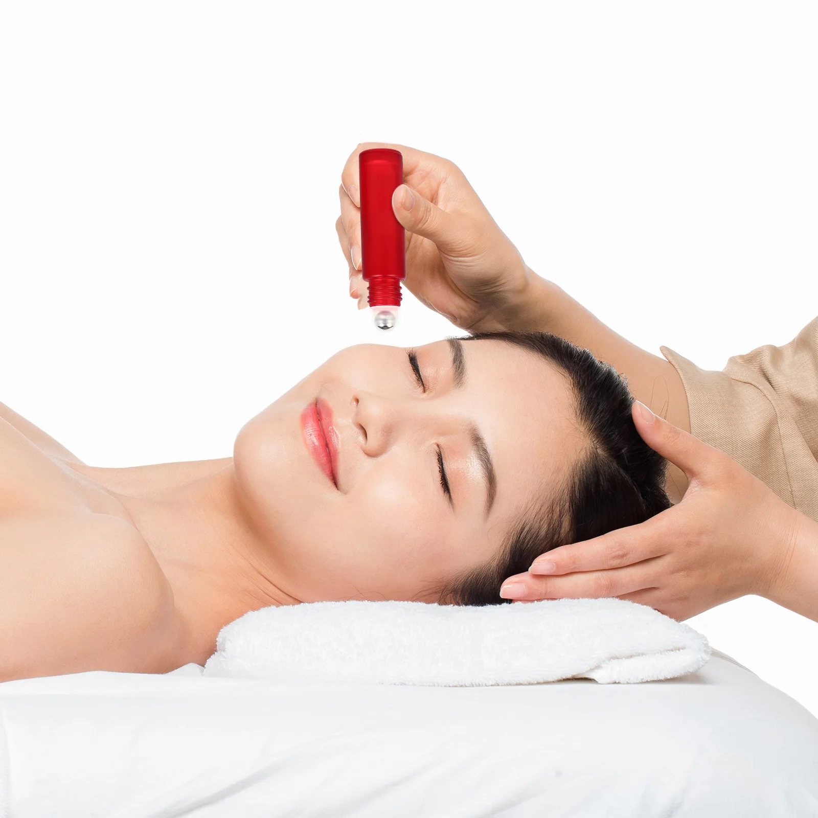 

10Pcs Glass Roller Bottles Bright Color Durable Construction Portable Cosmetics Dispenser for Essential Oils Perfume Serum