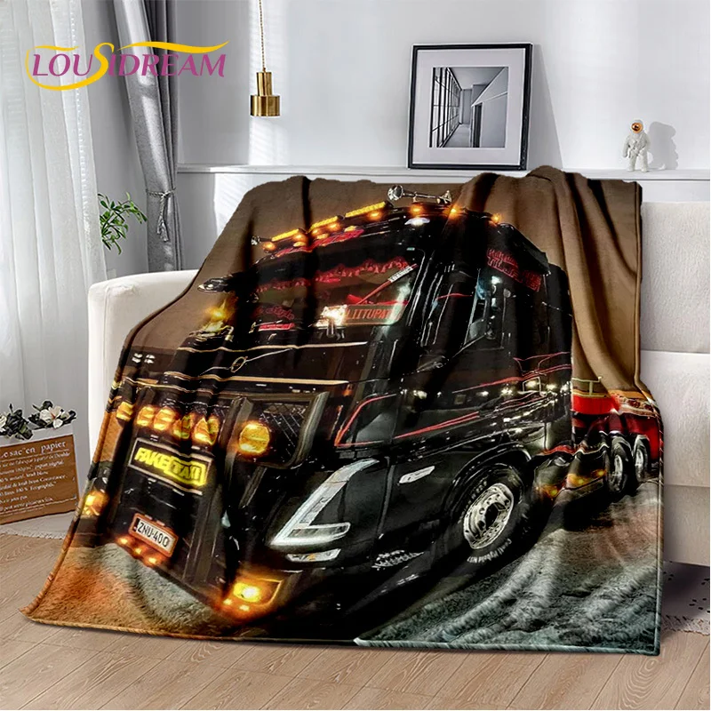 HD Volvo Truck Lorry 3D Printing Soft Flannel Blankets,Throw Blanket Comfortable Blanket for Picnic Beds Sofa Home Bedroom Gifts