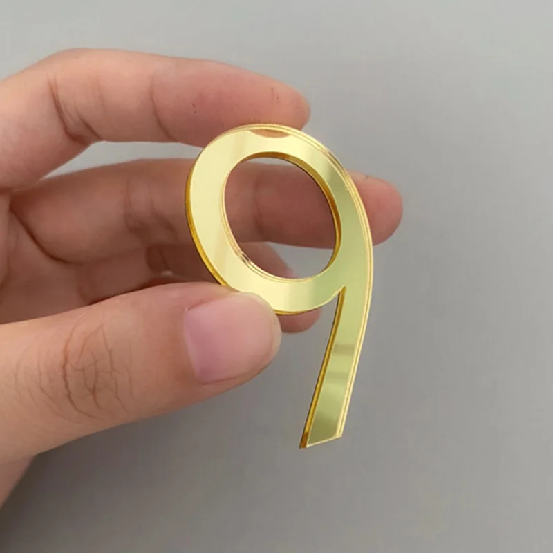 Number Tag Door Plaque House Drawer Sign Plating Gate Digits Self-adhesive Numeral Door Numbers Sticker Home Address Door Label