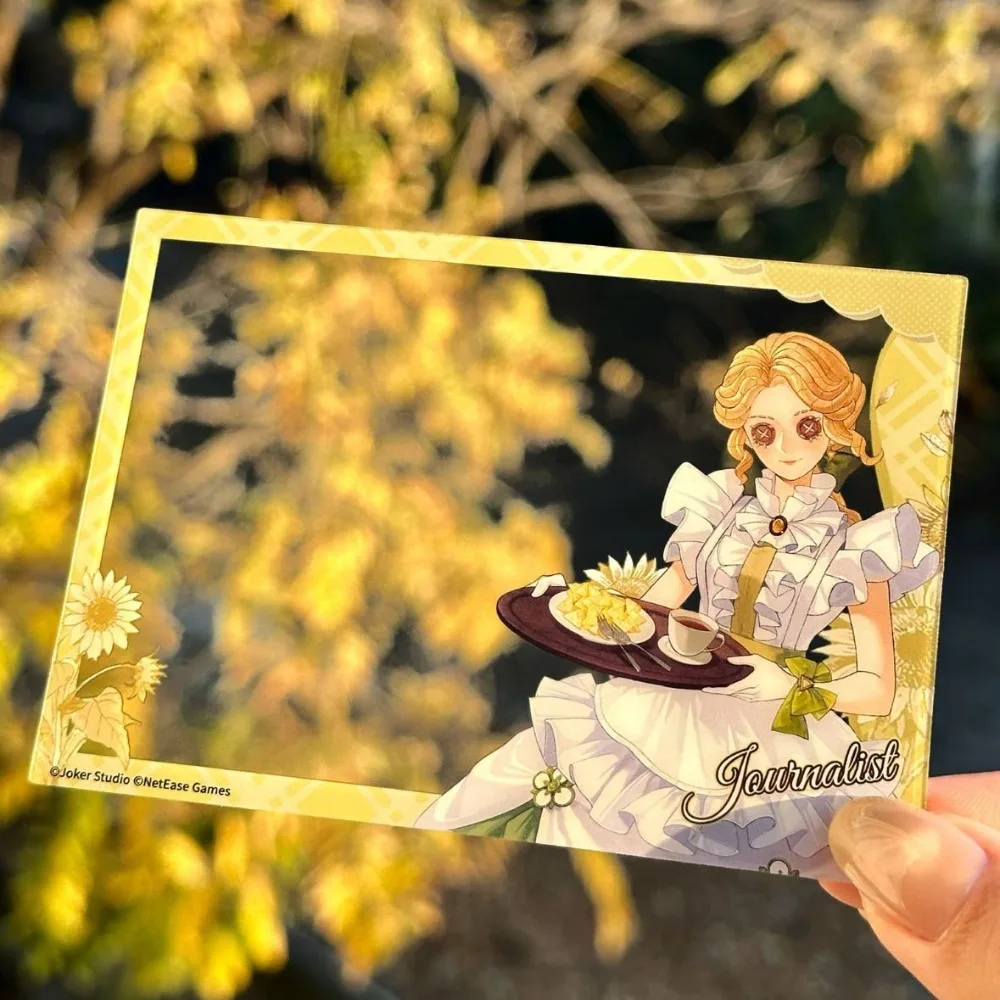 Identity V Periphery Transparent Card Journalist Prospector Entomologist Novelist Gu Mei Props Photo Check in Photo Card Gifts