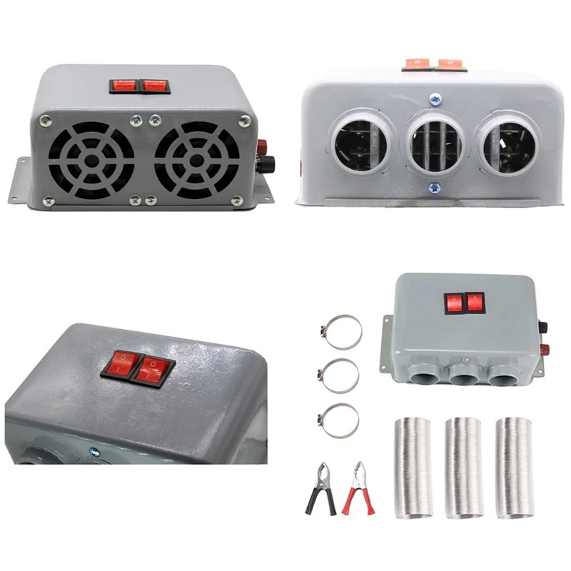 3 حفرة 800 واط الكهربائية التبريد التدفئة مروحة الزجاج الأمامي إزالة الضباب ديميستر 12 فولت/24 فولت المدمجة سخان السيارة مزيل الصقيع سيارة مزيل الصقيع الشاحنات