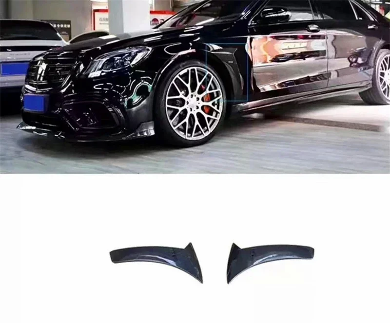 For Mercedes Benz S class w222 2018-2020 Real Carbon Fiber Car Tuyere Air knife Spoiler Auto Modification Parts Cove Body Kit