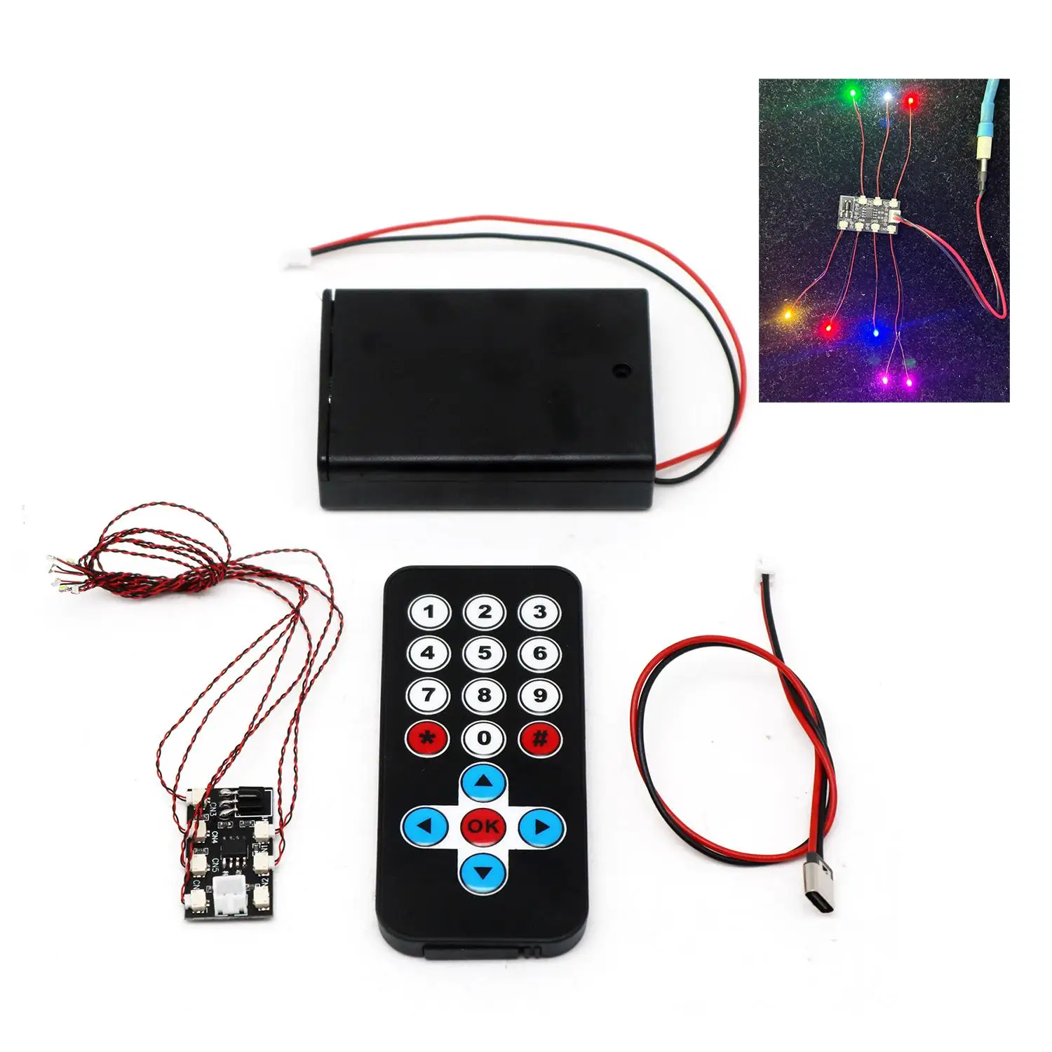 LED Light Universal Remote Control Driver Board 0805 SMD LED For Figure Robot Scene Toys Model Lighting Sand Table I Decorative