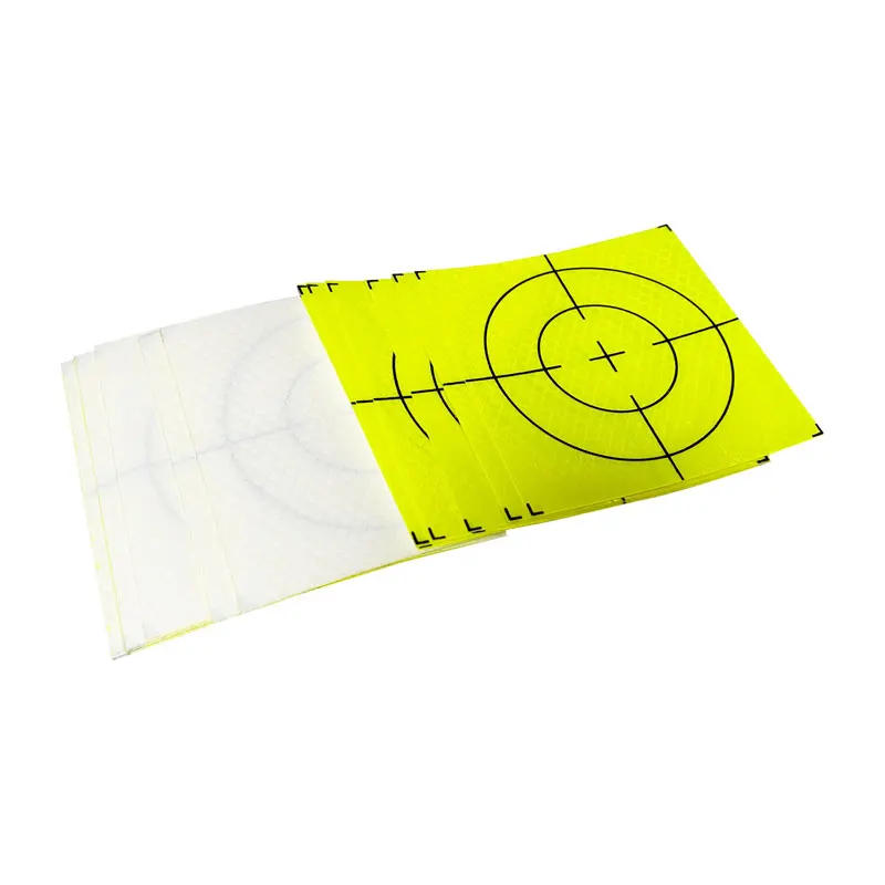 10cm Reflector Sheet For Total Station Survey Geography Fluorescent Green Sheet Reflective tape Sticker  100 * 100 mm 20 100PCS