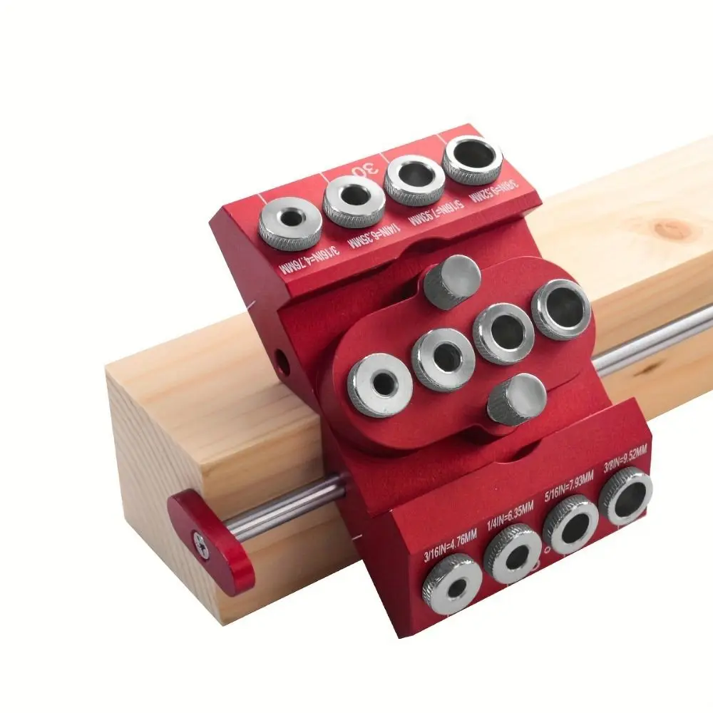 30/45/90 Degree Drill Guide Jig with Positioning Rod 4 Sizes Drill Hole V-Drill Guide Precision Aluminium Alloy