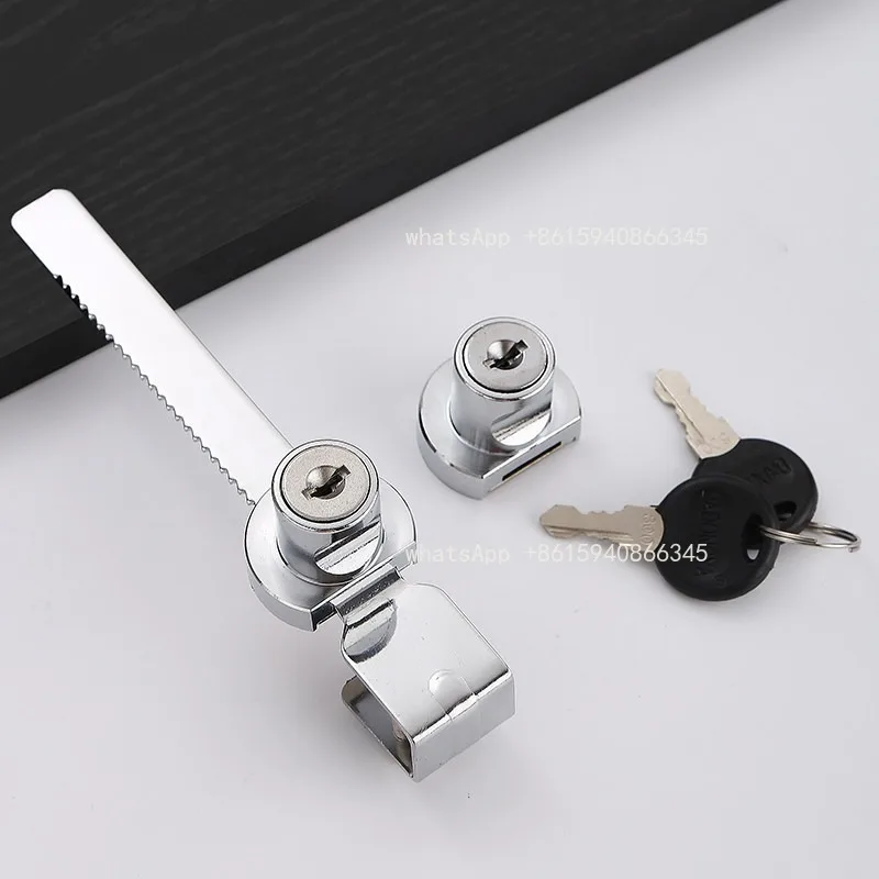 Hole-Free Freezer Anti-theft Lock for Refrigerator Cake Cabinet Glass Display Cabinet