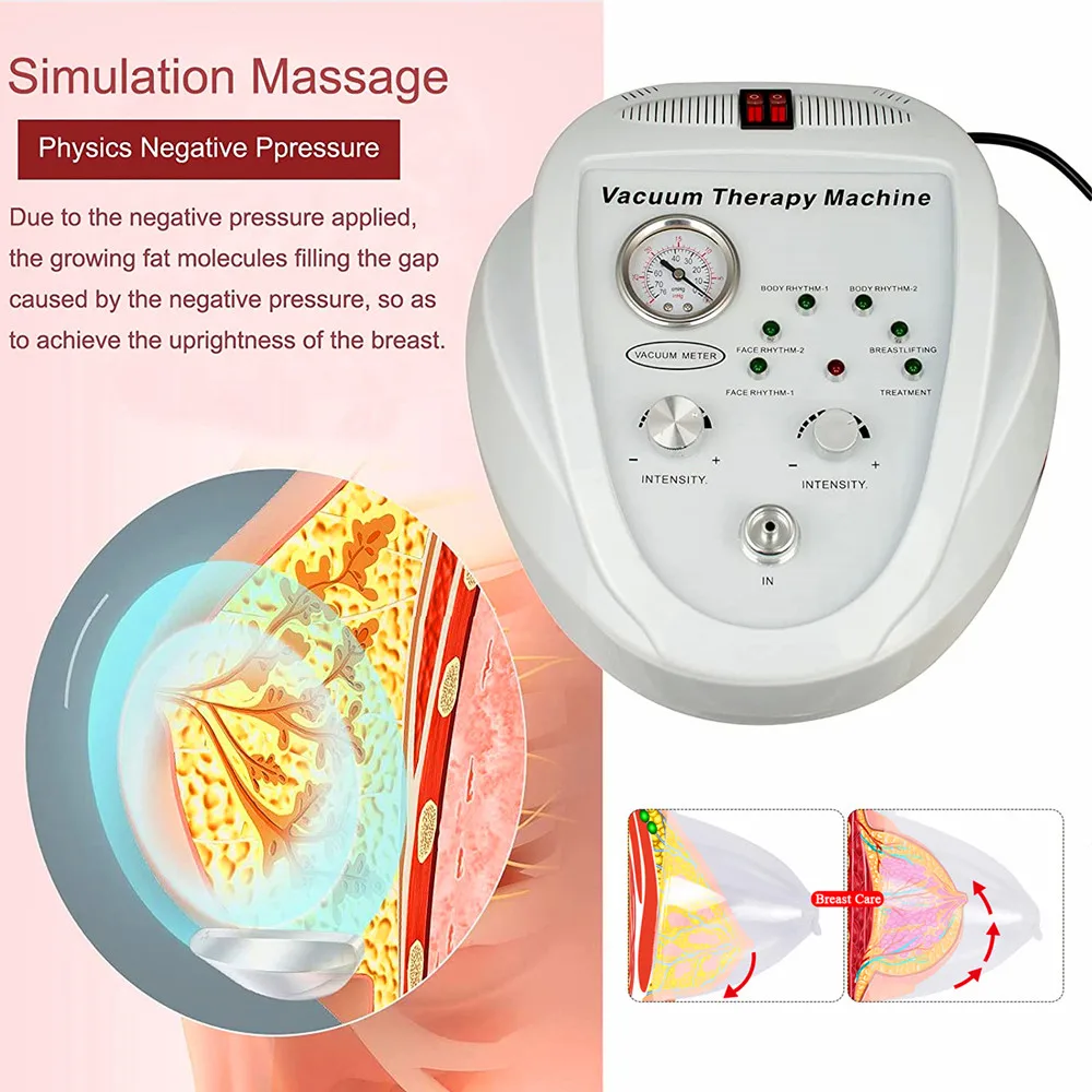 Máquina de elevación de glúteos de masaje al vacío, máquina de aumento de senos, terapia de rodillos, masaje corporal, moldeador de cuerpo,