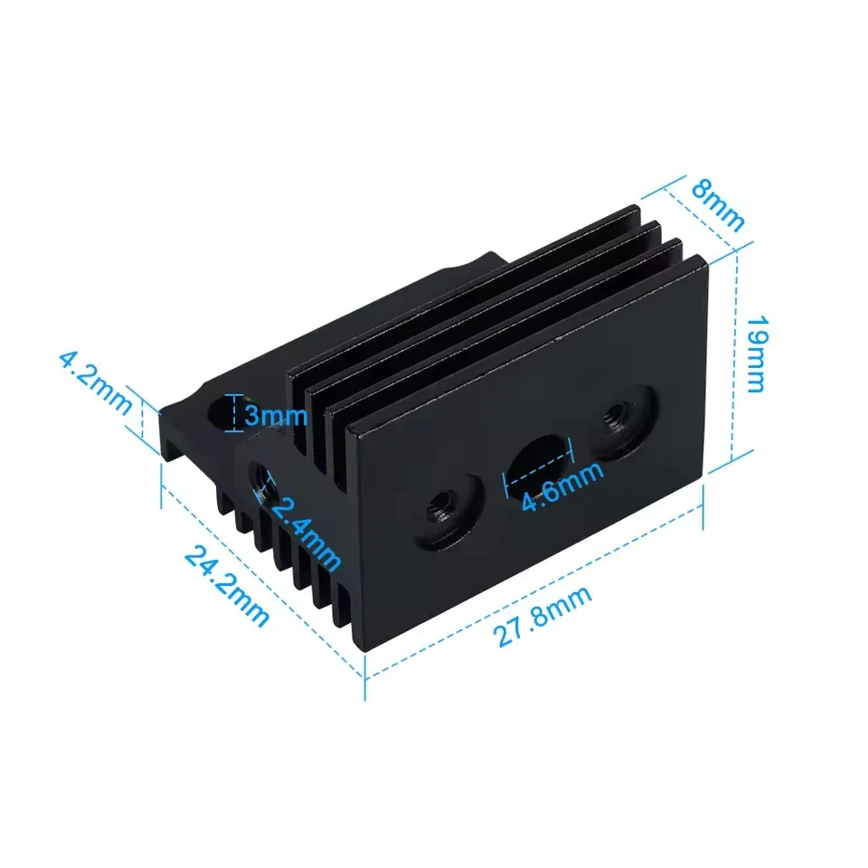 1/2pcs Aluminum Heatsink For Creality K1C K1 MAX Radiator Extruder Hotend 3D Printer Parts All Metal Heat Sink For K1C K1 MAX