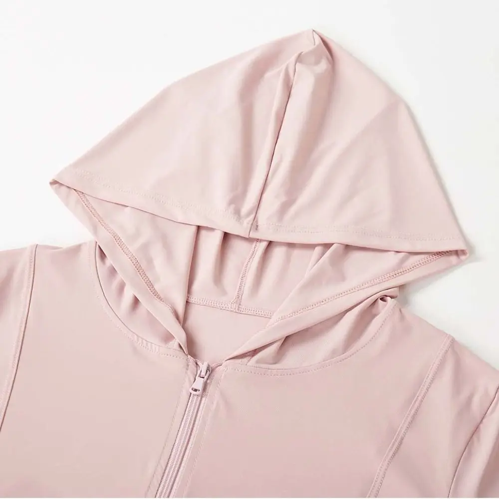

Anti UV Summer Sunscreen Hoodie Shirt Solid Color Quick Dry Jacket Women Thin Breathable Sun Protection Sweatshirt Ladies Girls