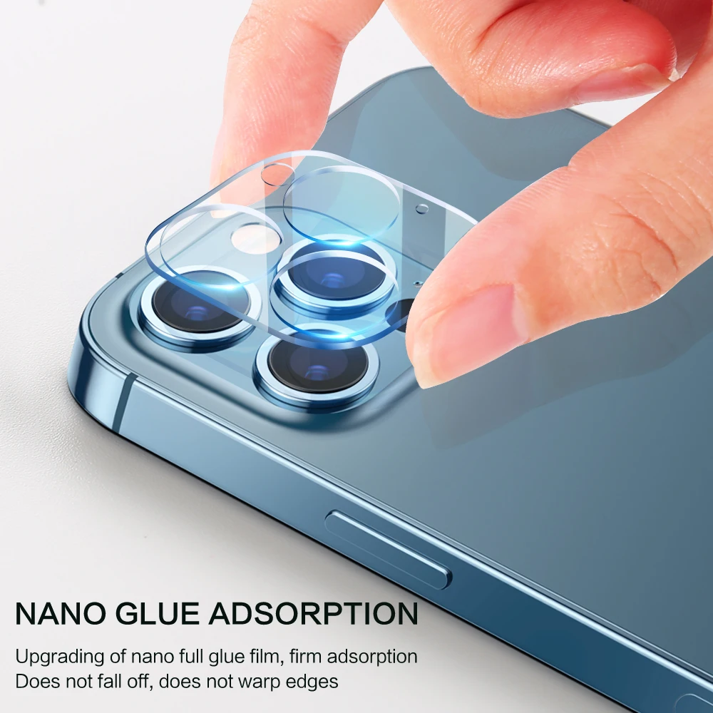 SmartDevil-Protector de cámara para iPhone 12 Pro Max, protección de lente HD, cubierta completa de vidrio