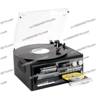 Vintage All in 1 Vinyl Turntable Player Radio AM FM Record Player 3 Speed Turntable with Built-in Speakers Bluetooth