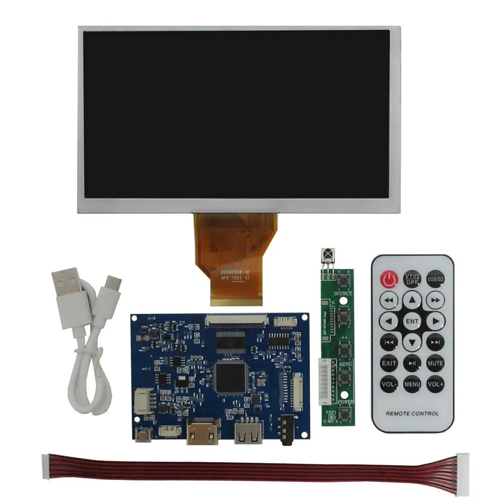 

6.5 Inch AT065TN14 LCD Screen Display Monitor Driver Control Board U Disk HDMI For Raspberry Banana/Orange Pi Mini Computer PC