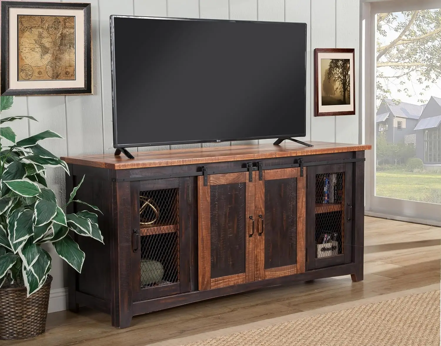 Solid Wood TV Stand 65