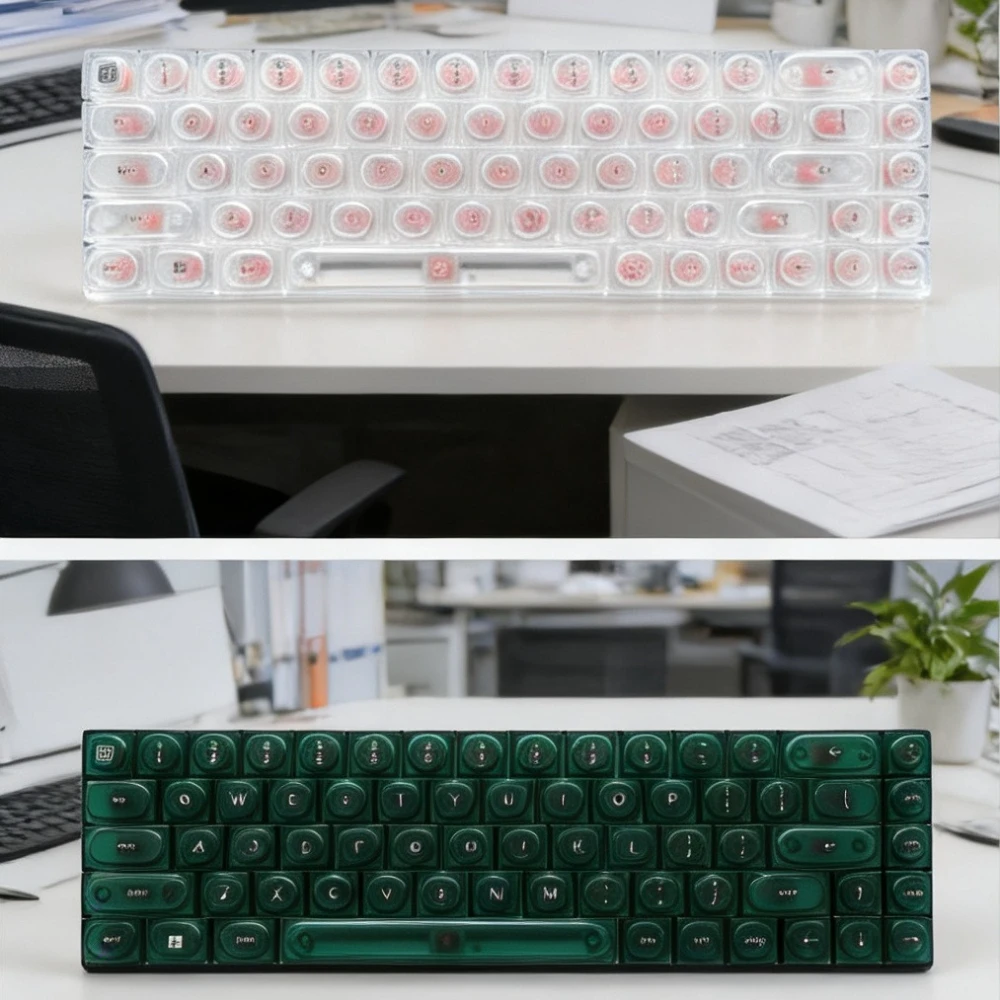 

Низкопрофильные прозрачные кейкапы из поликарбоната, полный комплект из 126 клавиш, прозрачный материал, кастомные кейкапы для механических клавиатур Wooting Cross