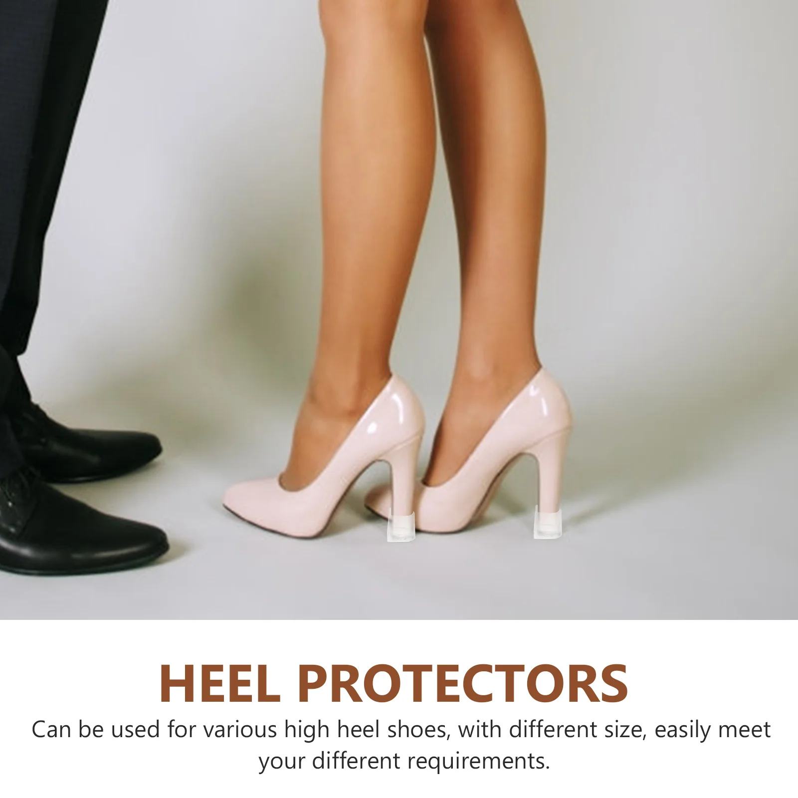16 Pairs High Heels Cover Transparent Protector Clear Tips Caps Non-slip Shoe Pvc Prevent Sinking