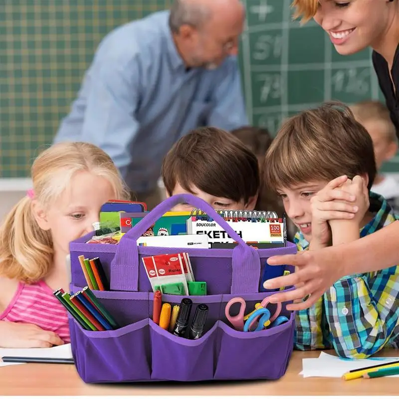 Teacher Bag Stationery Organizer Storage Case Oxford Cloth Portable Tote Bag Organization Teaching Aids Storage Case