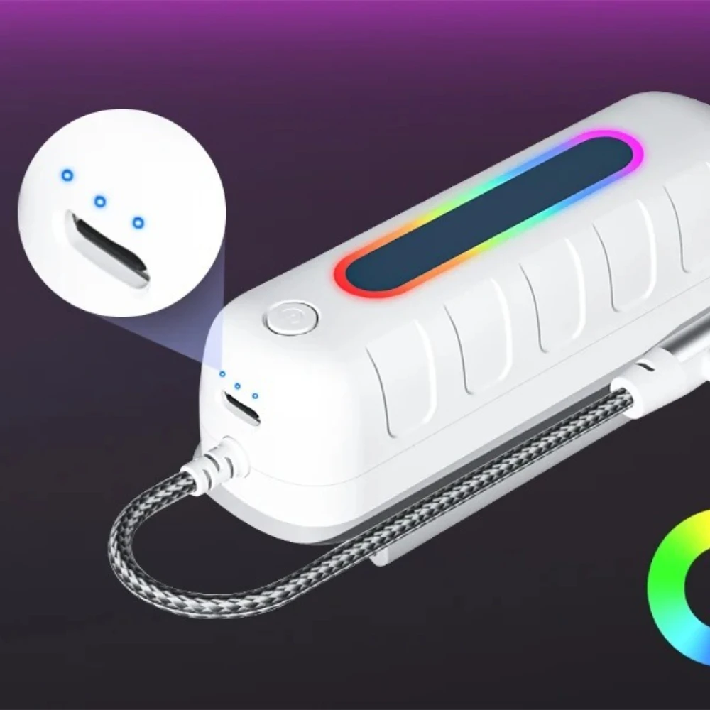 For Meta Quest 2/3/3s Fast Charging Battery Pack 5000mAh 18W Extended Power bank RGB Lights for Oculus Quest 2 VR Accessories view 5