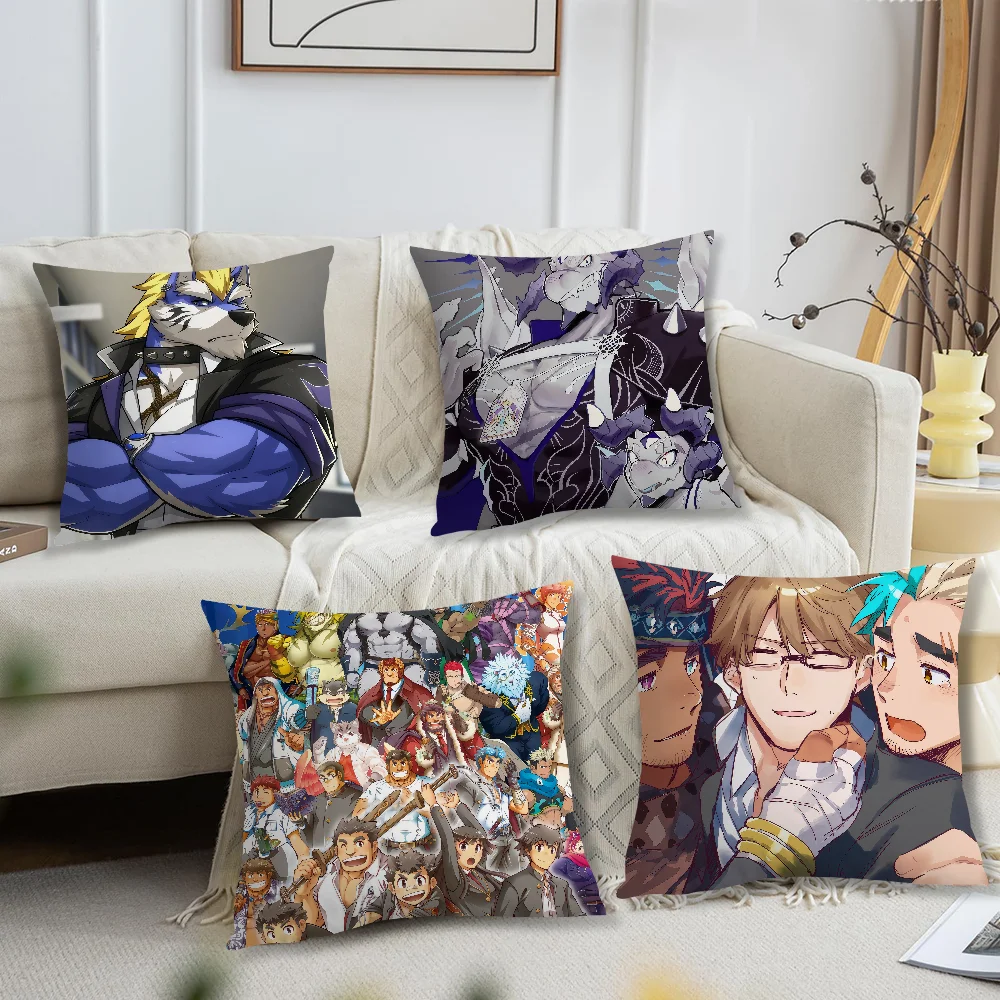 game housamo fanart Furry cushion cover Comfortable soft Pillow Case for Sofa Living Room Home office Decor Protective Covers