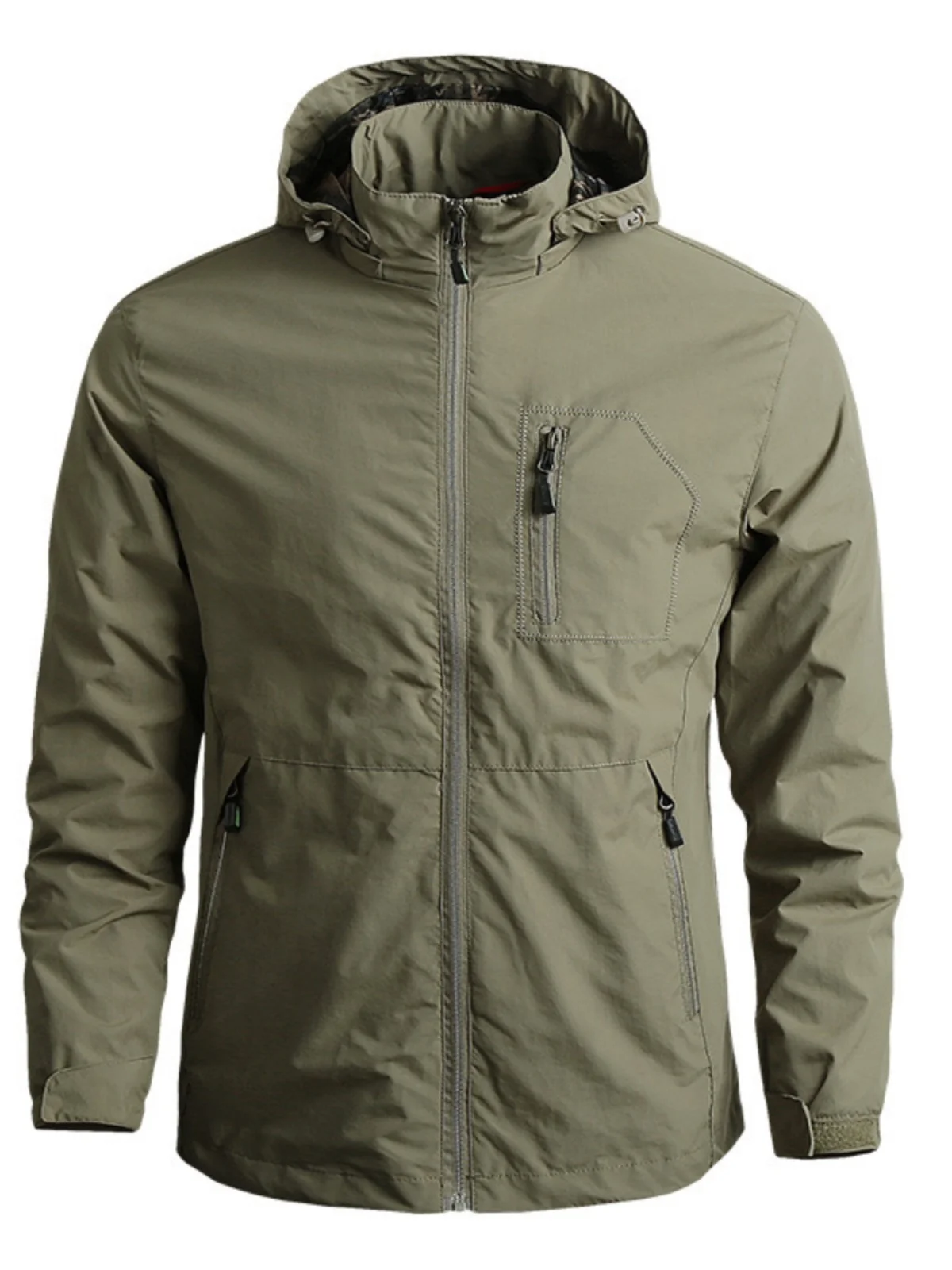 

Мужская весенне-осенняя куртка для скалолазания, тонкое ветрозащитное спортивное пальто Qui Dry на открытом воздухе, нейлоновая подставка, длинная застежка-молния