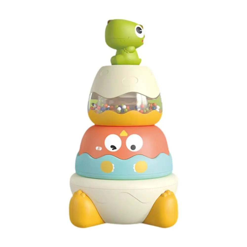 Ferrule Dinosaur Rainbow Stacking Toys Montessori Toy Rattle Stacking Rings Developmental Toys Rainbow Tower Early Education