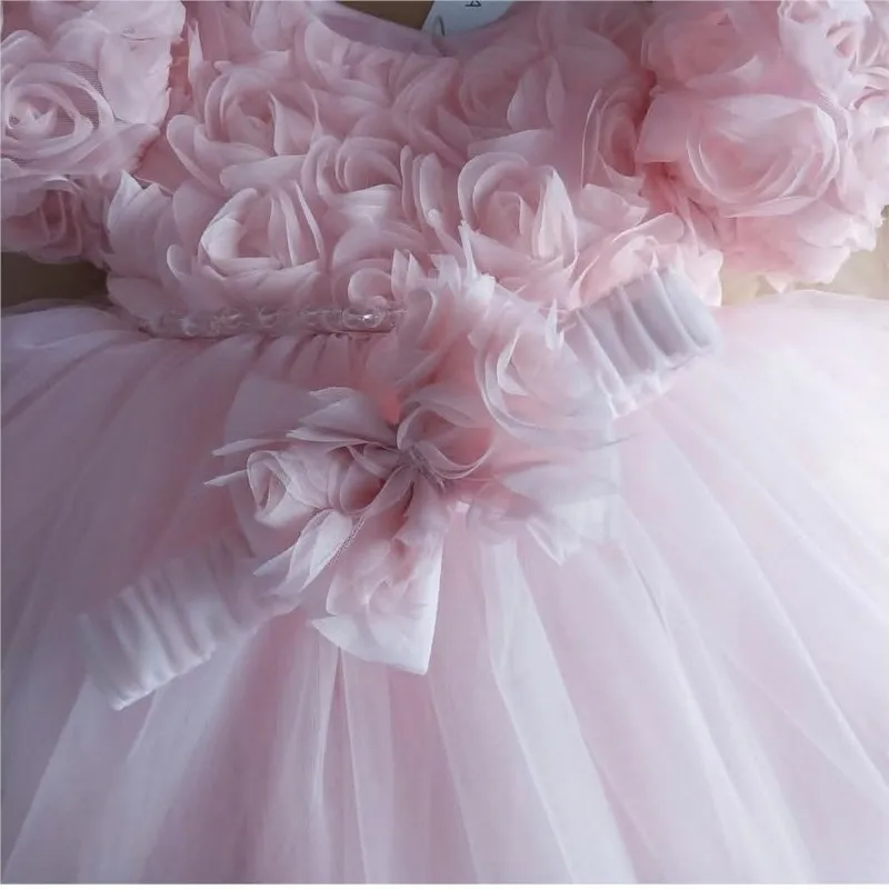 Baby Girl Princess 3D Flower Bow Tutu Dress Infant Toddler Child Vestido Wedding Party Birthday Xmas Pageant Baby Clothes 1-14Y view 5