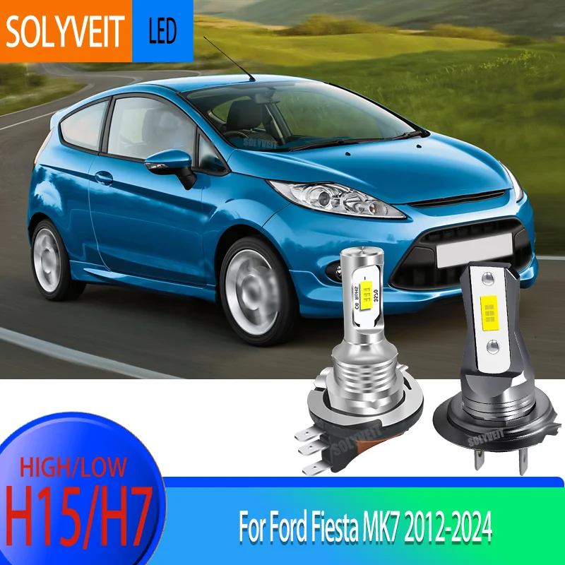 

Светодиодные лампы H15/H7 с белым светом 6000K для вашего автомобиля. Подходят для Ford Fiesta MK7 2012-2024.
